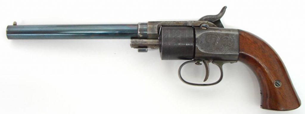 Móosított Wesson and Leavitt revolver Maynard-féle csappantyúadagolóval