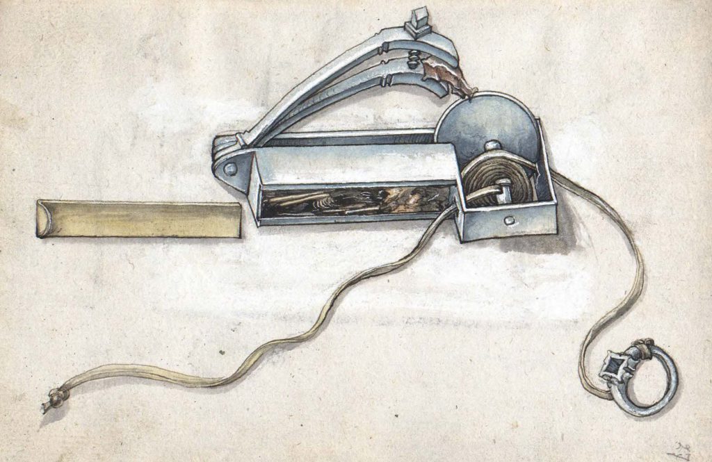 Wheel lock tinder lighter from the Löffelholz-Codex
