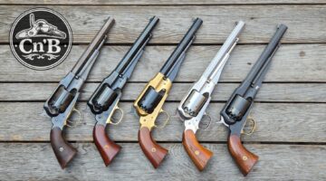 Egy eredeti és négy replika Remington revolver cső és kamraátmérői, és azok hatása a pontosságra